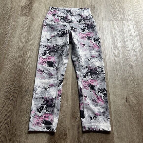 Lululemon Wunder Under Crop II Full On Luon Roll Down Moody Mirage Size 4 W6C45S - Picture 1 of 6